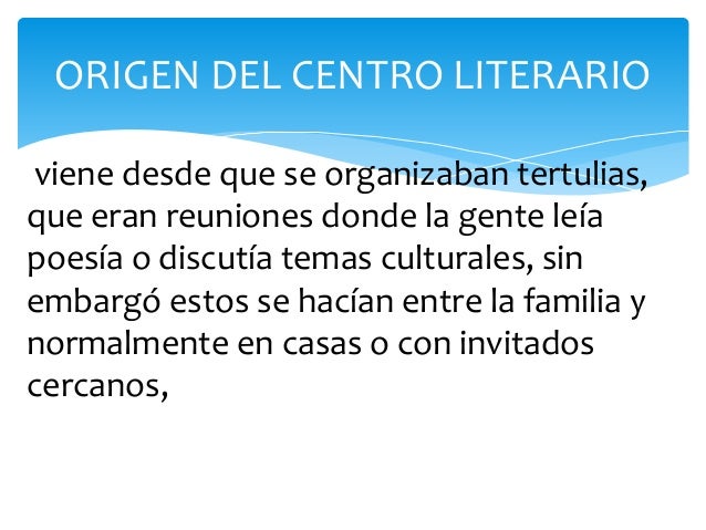 Resultado de imagen para centro literario