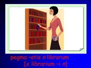 pegma –atis n librorum
[s. librarium –i n]
 