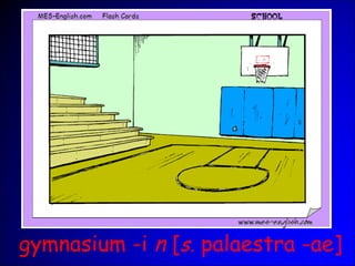 gymnasium -i n [s. palaestra -ae]
 