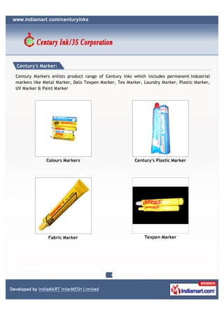 Laundry Markers - Century Permanent Laundry Marker Pen Yellow Manufacturer  from Mumbai