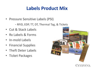 Cenveo labels & packaging overview quick deck 5.4.15
