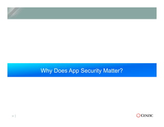 11
Why Does App Security Matter?
 