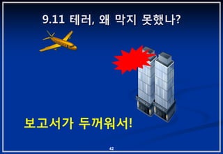 9.11 테러, 왜 막지 못했나?




보고서가 두꺼워서!
         42
 