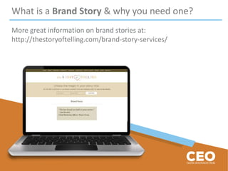 What is a Brand Story & why you need one?
More great information on brand stories at:
http://thestoryoftelling.com/brand-s...
