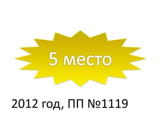 2012 год, ПП №1119
 