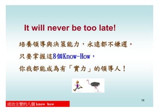 CEO-006-成功主管的8個Know How