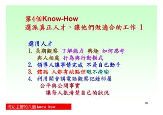 CEO-006-成功主管的8個Know How