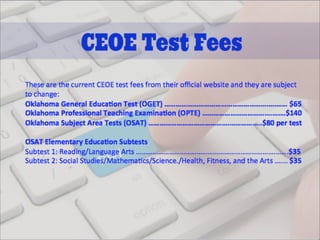 CEOE Test Information | PPT