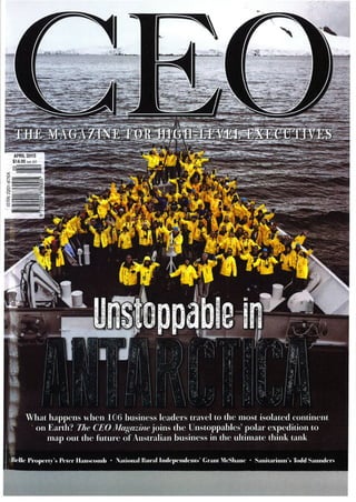 CEO Magazine.april 2015.Unstoppable in Antartica