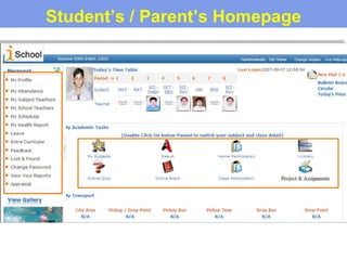Student’s / Parent’s Homepage 