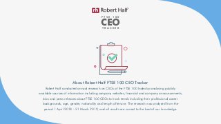 Robert Half FTSE 100 CEO Tracker 