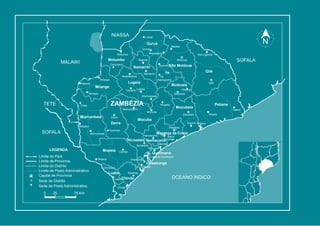 Megaza
Chire
Chinde
LuaboChinde
Chimbazo
Luabo
Mopeia
Mopeia
Namacurra
Macuse
Mugeba
Mocuba
Guerissa
Derre
Derre
Morrumbala
Morrumbala
Nicoadala
Micaúne
Gonhane
Campo
Maganja
Maganja da Costa
Bajone Pebane
Pebane
Mocubela
Mocubela
Muabanama
Lugela
Milange
Milange
Majaua
Mongue
Nabúri
Gilé
Gilé
Namarrói
Namarrói
Molumbo
Molumbo
Coromana
Regone
Lioma
Alto-Ligonha
Nauela
Guruè
Guruè
Mepuagiua
Mulela
Molócue
Socone Alto Molócue
Ile
Ile
Namigonha
Mulevala
Chiraco
Mulevala
Baixo
Nicoadala NamacurraLicungo
Maquival
Quelimane
Cidade deQuelimane
Inhassunge
Inhassunge
OCEANO ÍNDICO
MALAWI
TETE
SOFALA
SOFALA
NIASSA
Tucuane Lugela
Munhamade
ZAMBÉZIA
Namanjavira
Mocuba
N
LEGENDA
Limite do País
Limite de Província
Limite do Distrito
Limite de Posto Administrativo
Capital de Província
Sede de Distrito
Sede de Posto Administrativo
0 25 75 Km
 