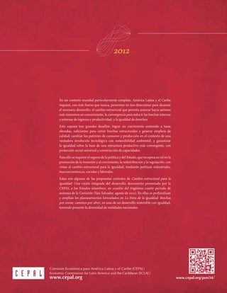 Cepal   cambio estructural para la igualdad 2012