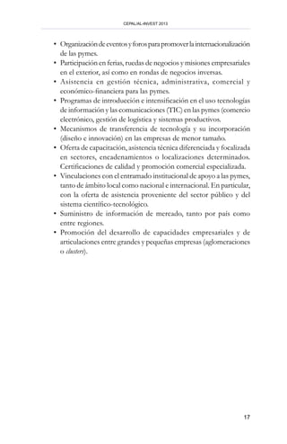 CEPAL/AL-INVEST 2013




                                 Cuadro 1
         PRODUCTIVIDAD RELATIVA DE LAS EMPRESAS, SEGÚN ...