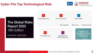 K J Somaiya Institute of Management, India
Cyber-The Top Technological Risk
2
 