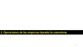 2. Operaciones de las empresas durante la cuarentena
96
 
