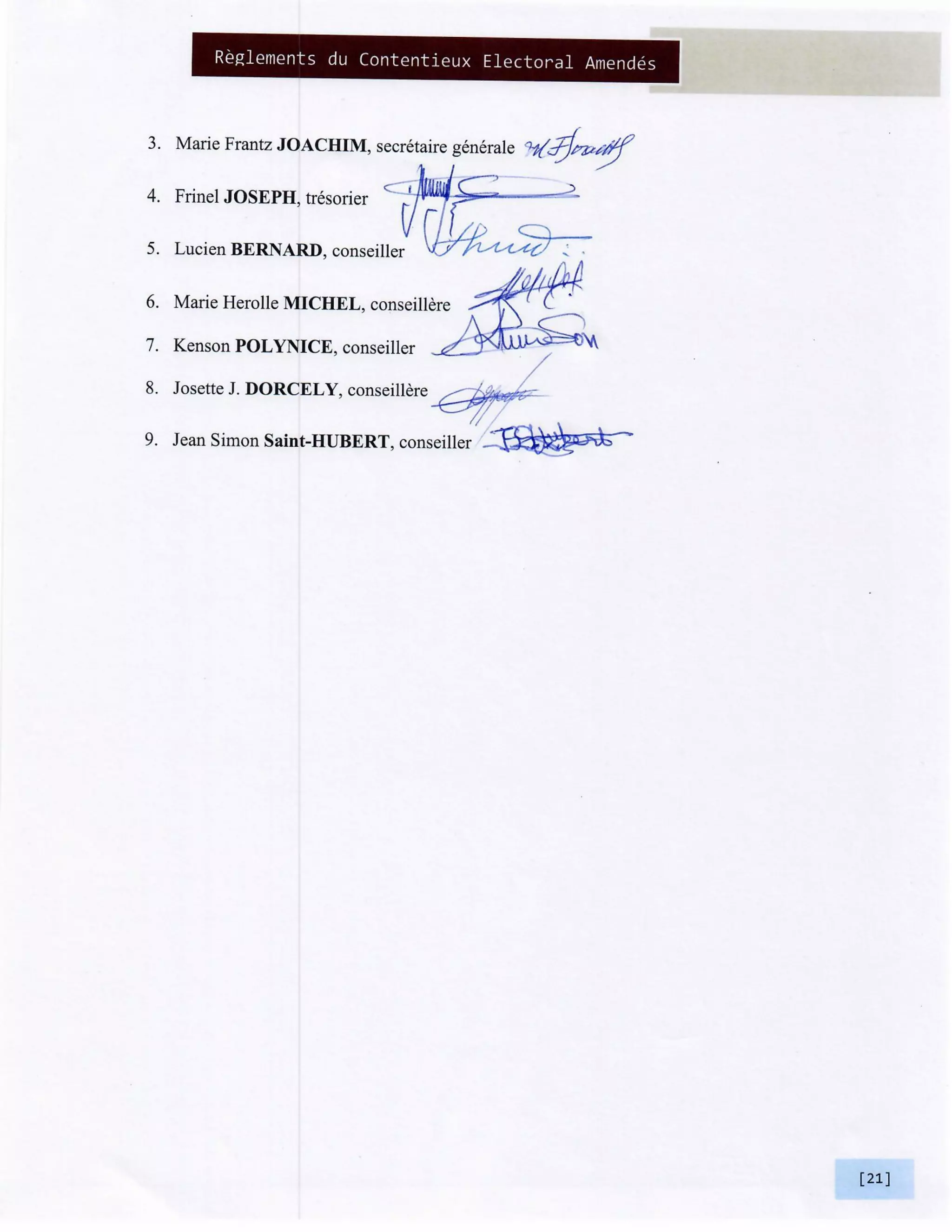 Elections Haiti: Reglements du Contentieux Electoral Amendes BCED et BCEN