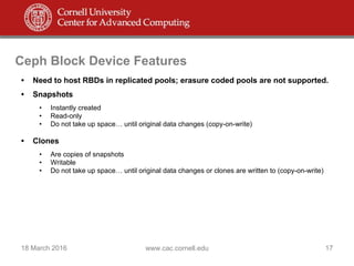 Comprehensive Overview of Ceph Storage Architecture and Features | PDF