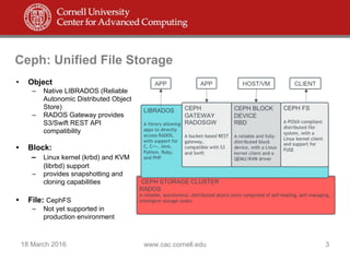 Comprehensive Overview of Ceph Storage Architecture and Features | PDF