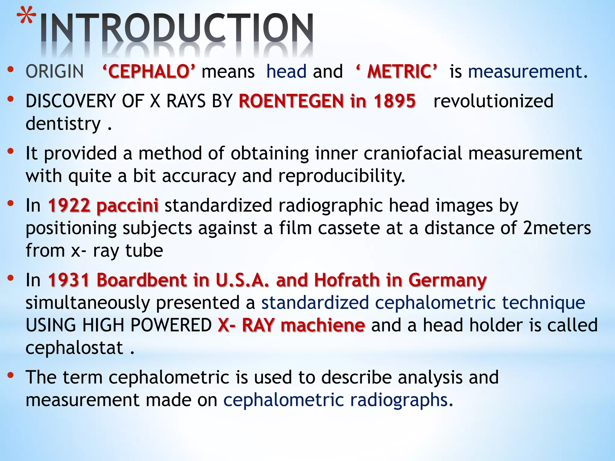 Cephalometrics | PPTX
