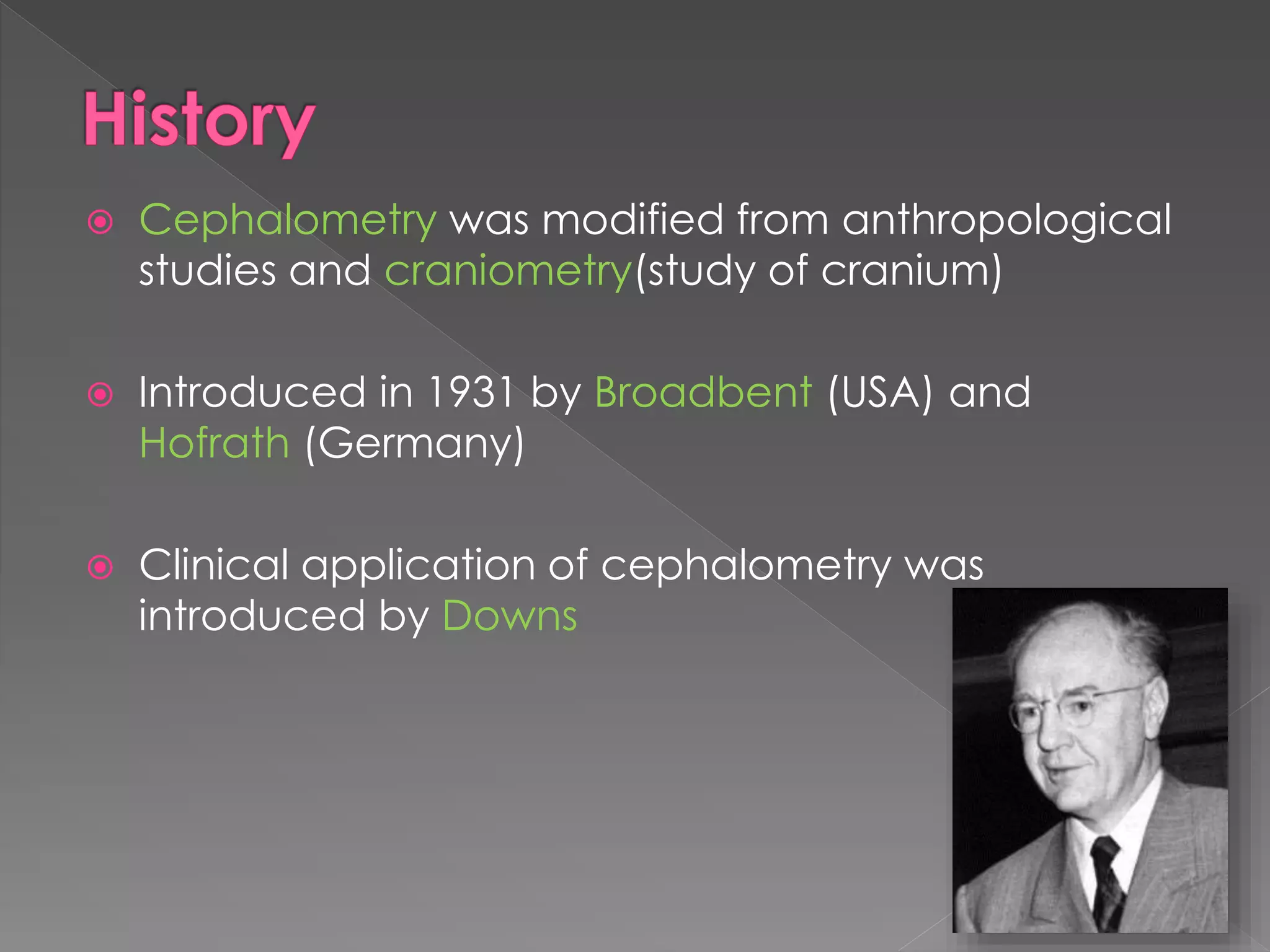 Cephalometrics in orthodontics | PPTX