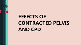 4
S
s.
c infection.
ing.
ufficiency.
e.
ial
ract
l
ns.
e of
hing
ula
INJURIES
tion.
ged
Y
n
EFFECTS OF
CONTRACTED PELVIS
AND CPD
 