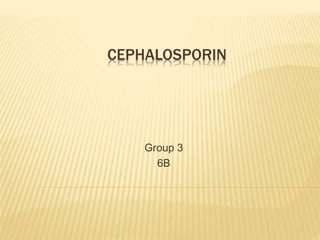 CEPHALOSPORIN
Group 3
6B
 