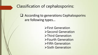 Cephalosporin Antibiotics | PPTX