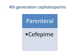 4th generation cephalosporins 