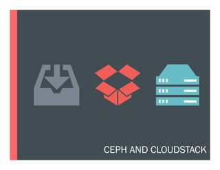 CEPH AND CLOUDSTACK
 