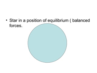 Star in a position of equilibrium ( balanced forces. 
