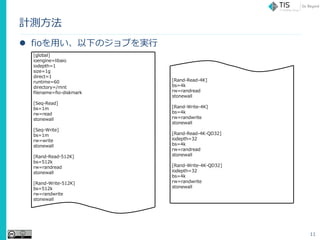 Ӌy
? fioä¤Υ֤g
11
[global]
ioengine=libaio
iodepth=1
size=1g
direct=1
runtime=60
directory=/mnt
filename=fio-diskmark
[Seq-Read]
bs=1m
rw=read
stonewall
[Seq-Write]
bs=1m
rw=write
stonewall
[Rand-Read-512K]
bs=512k
rw=randread
stonewall
[Rand-Write-512K]
bs=512k
rw=randwrite
stonewall
[Rand-Read-4K]
bs=4k
rw=randread
stonewall
[Rand-Write-4K]
bs=4k
rw=randwrite
stonewall
[Rand-Read-4K-QD32]
iodepth=32
bs=4k
rw=randread
stonewall
[Rand-Write-4K-QD32]
iodepth=32
bs=4k
rw=randwrite
stonewall
 