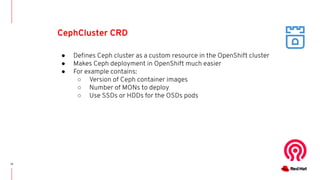 Ceph storage for ocp deploying and managing ceph on top of open shift ...