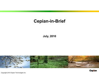 Cepian-in-Brief July, 2010 