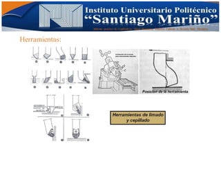 Informe practico de Cepilladoras Metal Mecánicas Federico Cabezas A. Escuela Matt. Mecánico
Herramientas:
 