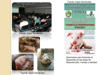 Seminarios para fomentar el Desarrollo en las áreas de  Reproducción, manejo y sanidad. Fuente: Ingris Hernández  Fuente: Ingris Hernández  Fuente: Ingris Hernández  