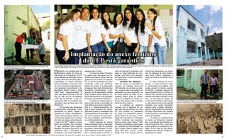 Implantação do anexo feminino 
O sócio Márcio Nascimento, aluno de Medicina da Universidade de Pernambuco (UPE), aparece na foto ao lado de sete sócias da Casa do Estudante de Pernambuco. A presença feminina 
ainda é superada pela dos homens com um percentual de 29% de sócias em um quadro social formado por 300 estudantes. 
O benefício da moradia para as 
mulheres sócias da Casa do 
Estudante de Pernambuco (CEP) 
está praticamente garantido, já que 
a maior parte dos recursos para a 
implantação do Anexo Feminino 
foram destinados à Casa por meio 
de duas emendas parlamentares - 
uma estadual e outra federal - dos 
deputados Ricardo Costa e Jorge 
Côrte Real, respectivamente. O 
valor das duas emendas é de R$ 
400 mil (R$ 100 mil via estadual 
e R$ 300 mil federal), o que cor-responde 
a 80% do montante total 
necessário para as obras que é de 
R$ 495 mil. 
Os recursos são destinados 
à restauração, adequação e apa-relhamento 
do anexo, etapas já 
definidas no projeto arquitetônico. 
“Falta somente agora negociar os 
mecanismos legais para o repasse 
dos recursos dessas emendas para 
a conta da CEP” explica o presi-dente 
da entidade, Alan Andrade. 
O valor destinado pela emenda 
estadual, de acordo com ele, já foi 
transferido para a Secretaria de 
Educação, o que torna mais fácil o 
da CEP está garantida 
repasse para a Casa. 
O imóvel do Anexo Feminino 
foi doado pela Secretaria do Pa-trimônio 
da União e fica ao lado da 
quadra da CEP, tendo um total de 
271,5 metros quadrados de área 
construída. Uma das primeiras 
etapas do projeto é a adequação 
do espaço físico dos cômodos para 
dormitórios, possibilitando o alo-jamento 
de 50 associadas. Nessa 
etapa também está prevista a re-forma 
dos banheiros com aquisição 
de louças e acessórios sanitários. 
O projeto de implantação do 
anexo inclui ainda a renovação da 
rede elétrica do imóvel e dependên-cias 
e o redimensionamento de 
toda a rede hidráulica do prédio. 
Será feita tamém a instalação das 
redes de telefonia e informática, as-sim 
como a compra de equipamen-tos 
como mobiliário, eletrodomésti-cos 
e eletro-eletrônicos. 
Outros espaços do imóvel 
serão adequados para a instalação 
de uma cozinha, além de uma sala 
de estudo e área de lazer. Por fim, 
será realizada os reparos nas pare-des 
e pintura geral do imóvel. O 
valor da reforma foi calculado com 
base no Índice Nacional da Con-strução 
Civil (INCC) do Sindicato 
da Construção Civil de Pernambu-co 
(Sinduscom). 
ACESSO AO SERVIÇO - 
Para ter acesso ao benefício da 
moradia, as mulheres sócias da 
CEP deverão se submeter ao mes-mo 
processo pelo qual passam os 
associados do sexo masculino. Ao 
se tornar sócios da Casa, os es-tudantes 
fazem parte do quadro 
social na categoria de sócios ex-ternos. 
Para poder morar, é preciso 
tornar-se sócio interno. 
A mudança de categoria 
começa com a abertura de va-gas 
para sócios internos por meio 
de uma portaria do presidente 
da Casa. Os estudantes interes-sados 
devem se inscrever no De-partamento 
de Apoio ao Estudante 
(DAE) e atender aos requisitos 
para se tornar sócio interno. Todo 
processo é submetido à apreciação 
do Conselho de Administração da 
CEP, a quem cabe a palavra final 
sobre cada caso. Por fim, é pub-licada 
uma nova portaria com os 
nomes dos associados que muda-ram 
da categoria de sócio externo 
para sócio interno, passando a 
morar na Casa ou no Anexo Femi-nino. 
A atual diretoria da Casa, 
aponta o Anexo Feminino como 
a oportunidade que faltava para 
muitas jovens do interior estudar 
em Recife. A moradia, segundo as 
sócias atuais da CEP, é o maior ob-stáculo 
a ser vencido ao se decidir 
estudar em Recife e também o mais 
caro. “O alto preço do aluguel de 
um imóvel em Recife ou até mesmo 
o custo para se viver numa pensão 
impedem que essas estudantes 
venham para a capital” ressalta a 
sócia e coordenadora de educação 
da Casa, Silvia Karla Lima, primeira 
mulher a assumir uma função na di-retoria 
da entidade. 
Os dados do Departamento 
de Apoio ao Estudante mostram 
que o percentual de mulheres só-cias 
da Casa é de 29%, o que deve 
mudar quando for oferecida a mo-radia. 
De um total de 300 sócios, 
88 deles são mulheres vindas prin-cipalmente 
do sertão. 
O presidente da CEP, Alan Andrade e as arquitetas responsáveis pelo 
projeto da implantação do anexo 
Espaço antes do anexo 
Nova área da CEP 
O prédio do anexo doado pela União para a Casa do Estudante de 
Pernambuco 
O presidente Alan Andrade e o vice Sidney Ribeiro (acima). Abaixo 
evento no auditório da CEP que era essencialmente masculina 
A CEP hoje (acima) e nos anos de 1930 (abaixo) quando o prédio era 
construído, tendo a frente os estudantes da época 
(fotos antigas: reprodução do livro “As Vinhas da Esperança - Memórias de um Xepeiro” do ex-sócio, médico e escritor Waldênio Porto 
4 5 
 