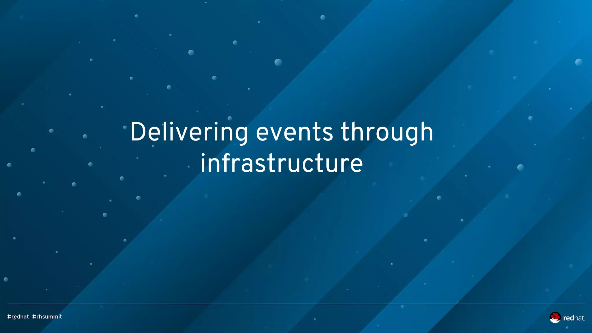 Delivering events through
infrastructure
 