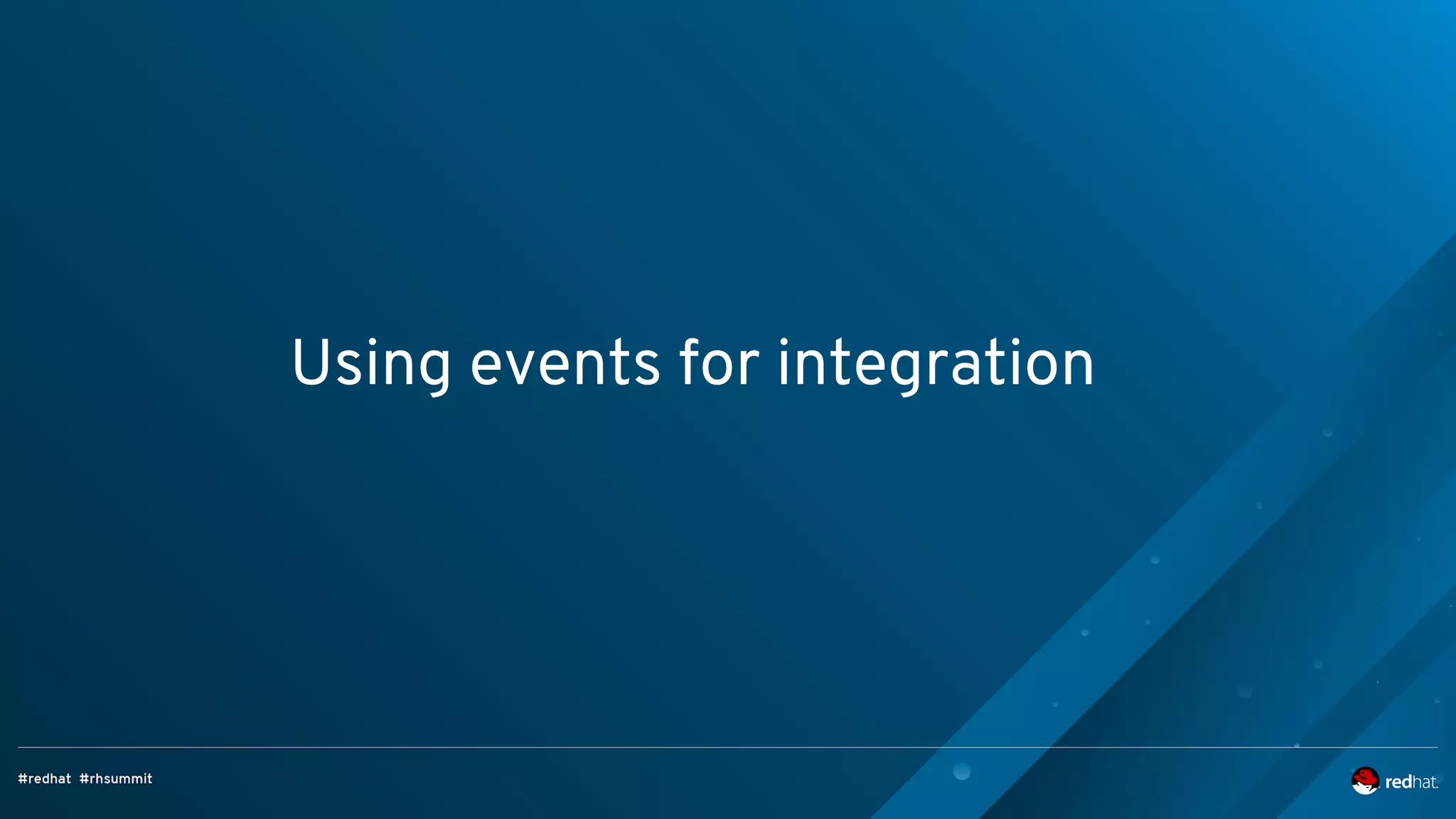 Using events for integration
 