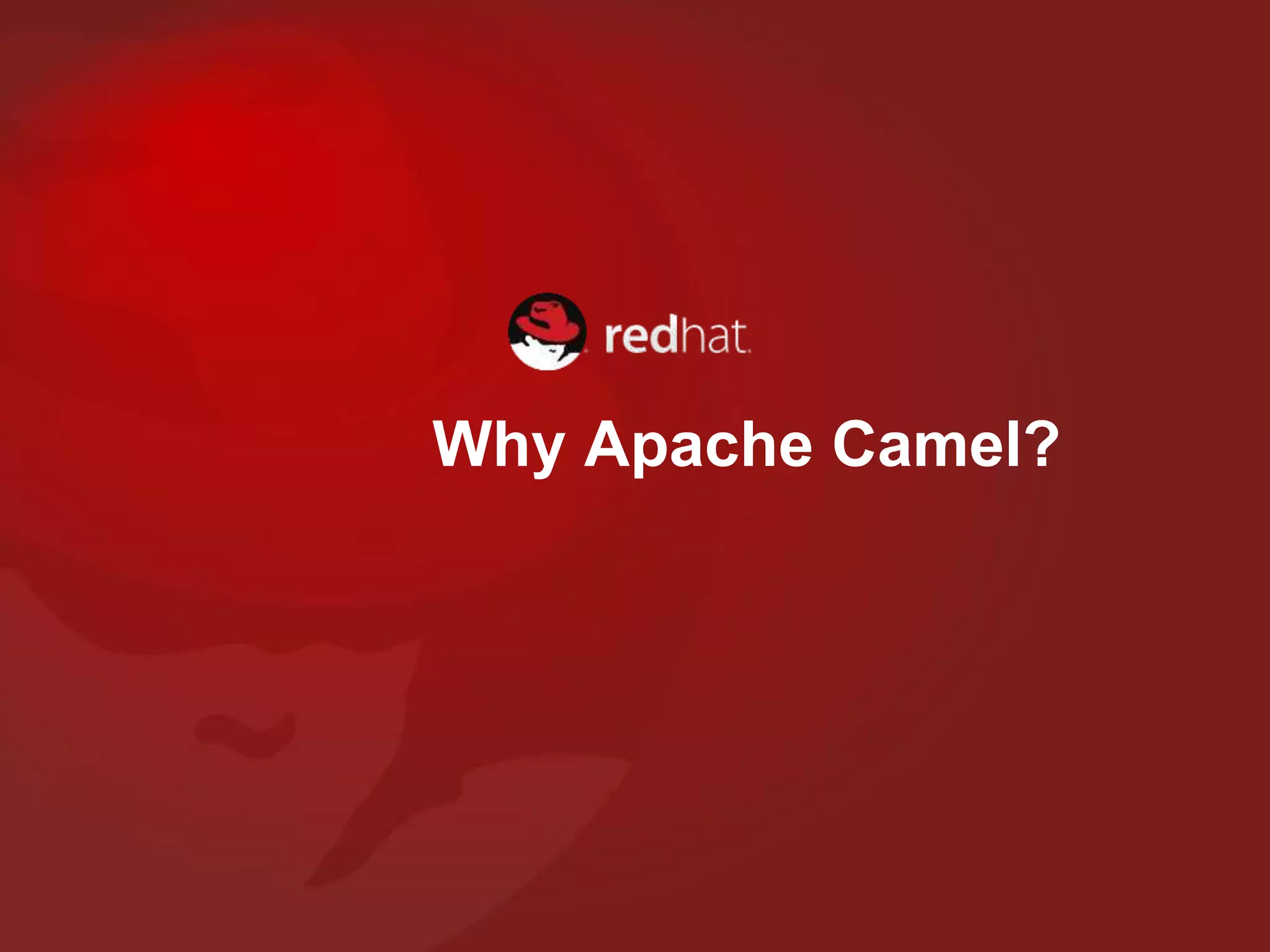 Why Apache Camel?
 