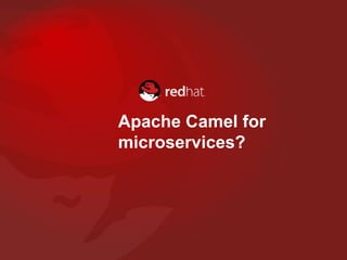 Apache Camel for
microservices?
 