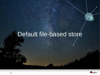 13
13
Default file-based store
 