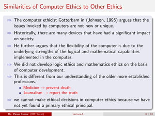 Are Computer Ethical Issues Unique ? | PDF