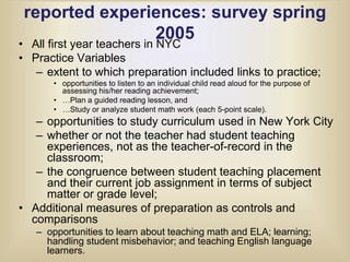 Weak research base for defining HQ – use professional consensus & State policy process