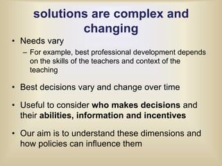 3. Understanding and Improving the Abilities of Local Decision Makersvariation in the abilities and behaviors of school principals