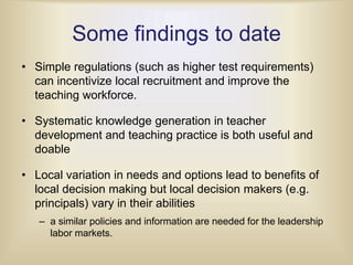 50.00%College Recommended (N=156)Teaching Fellows (N=36)Other (N=114) 40.00%30.00%20.00%10.00%0.00%HealthPlaceSALARYCloser HomePrestigeBenefitsPregnancy/ChildFamily/PersonalOpportunityJob SecurityDissatisfactionSchool ActionMotivation: Why Teachers Leave