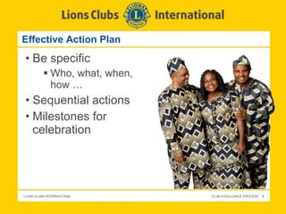 Effective Action Plan Be specific Who, what, when, how … Sequential actions Milestones for celebration 