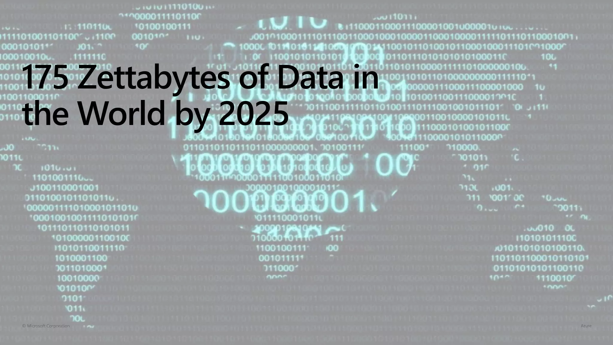 © Microsoft Corporation
175 Zettabytes of Data in
the World by 2025
 