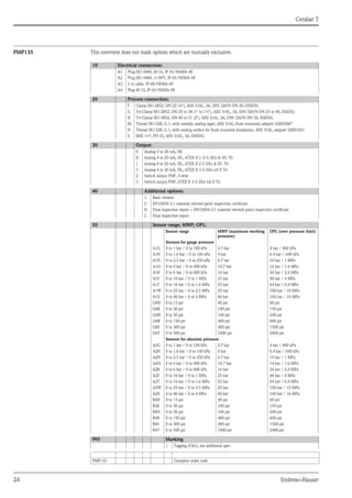 Cerabar t pmc131 pmp131 pmp135-endress+hauser datasheet-process ...
