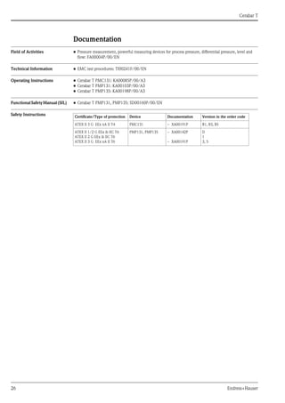 Cerabar t pmc131 pmp131 pmp135-endress+hauser datasheet-process ...